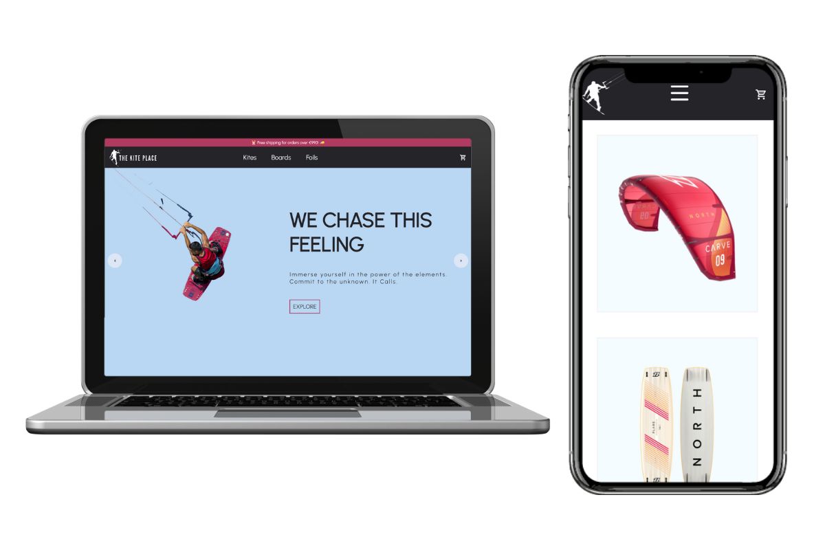 The kite store React JS project