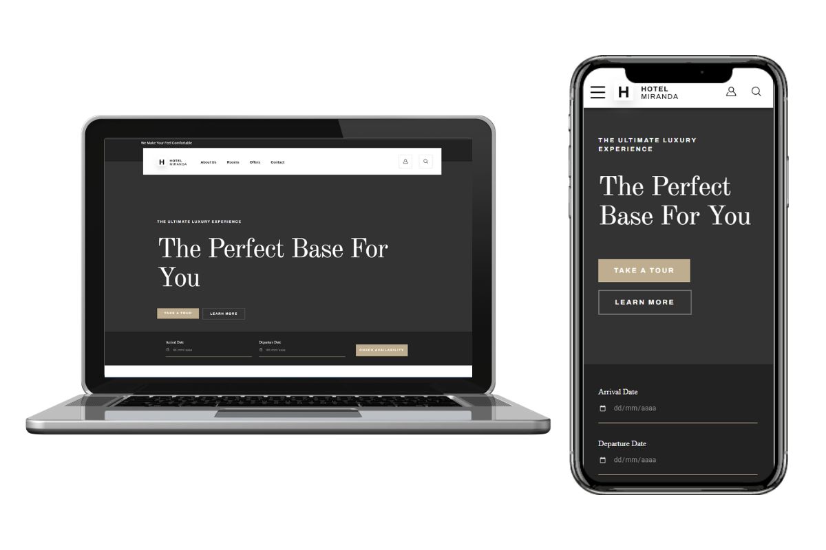 Design of Hotel miranda web site developed by Franco Felicioni